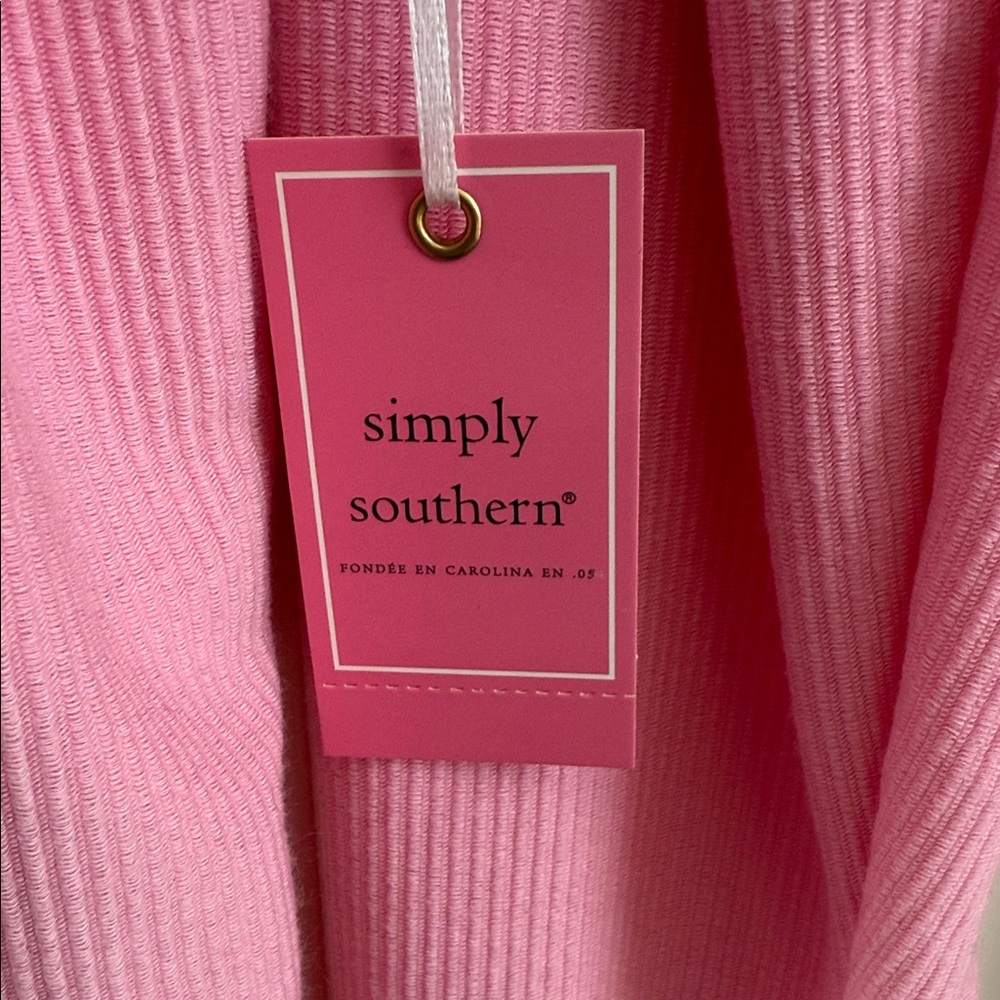 Simply Southern Pink Half-Zip Sweatshirt - Picture 2 of 8